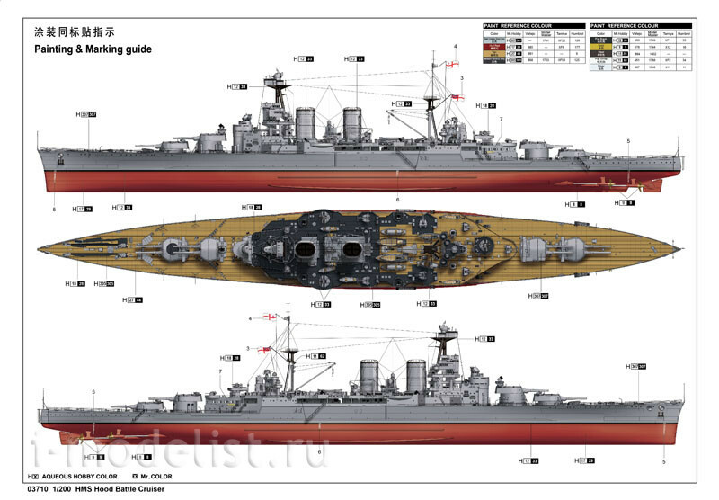 03710 Трубач 1/200 Британский линейный корабль HMS Hood