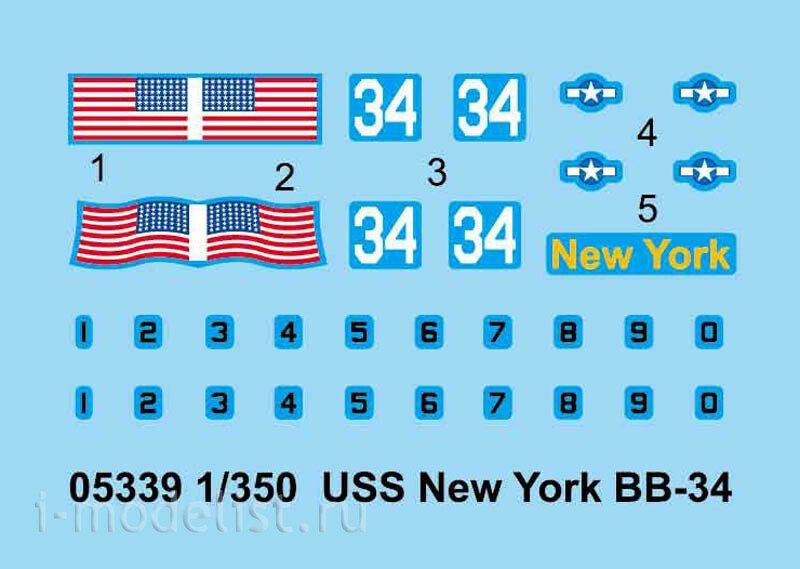 05339 Трубач 1/350 USS New York BB-34